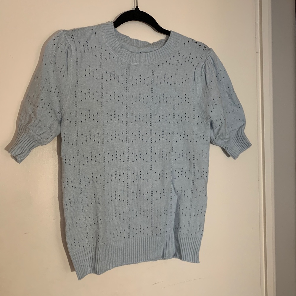 Baby Blue short sleeve sweater